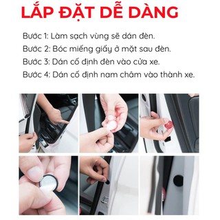 Bộ 4 đèn LED cảnh báo mở cửa