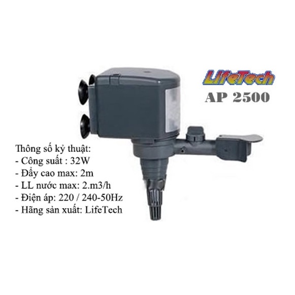Máy bơm nước hồ cá kiểng, hòn nam bộ Life Tech AP 2500