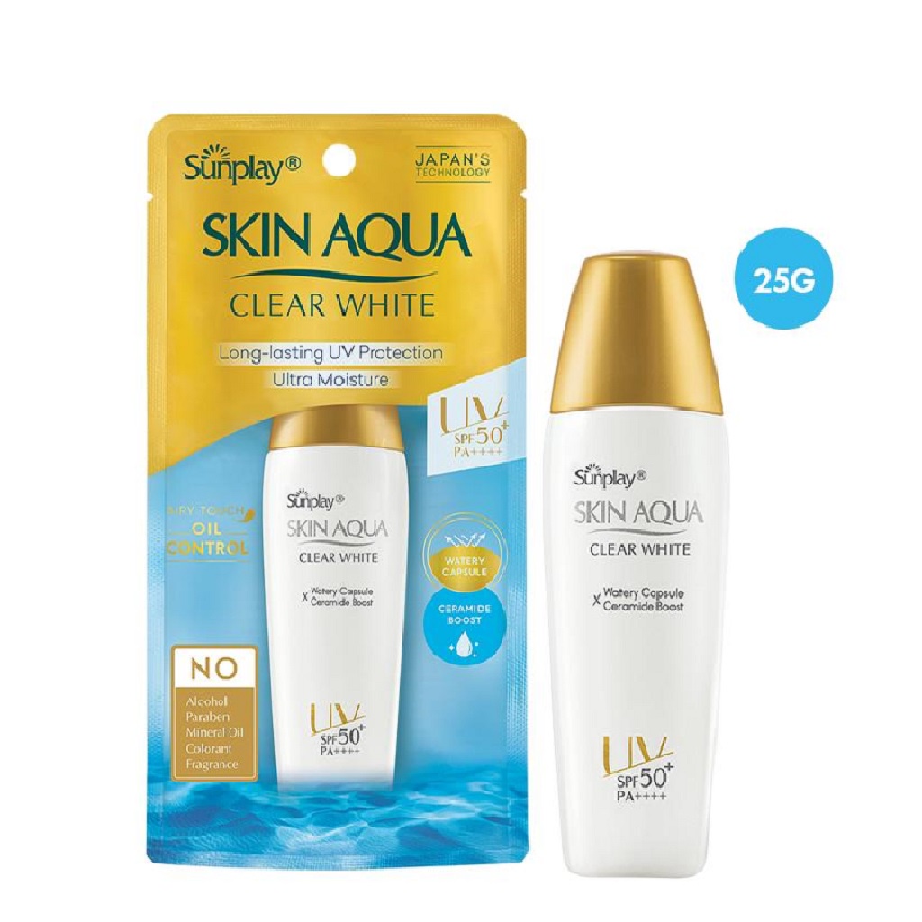 Sữa chống nắng hằng ngày dưỡng trắng cho da dầu Sunplay Skin Aqua Clear White SPF50 25g