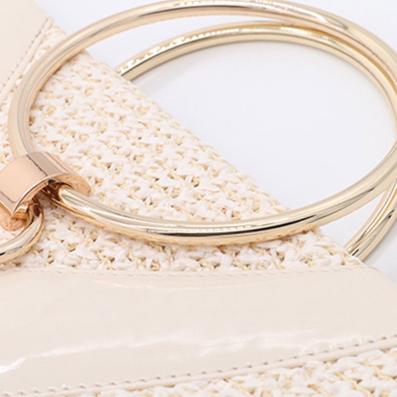 Túi Xách Đeo Chéo Bằng Rơm Phối Tua Rua Thời Trang Dự Tiệc