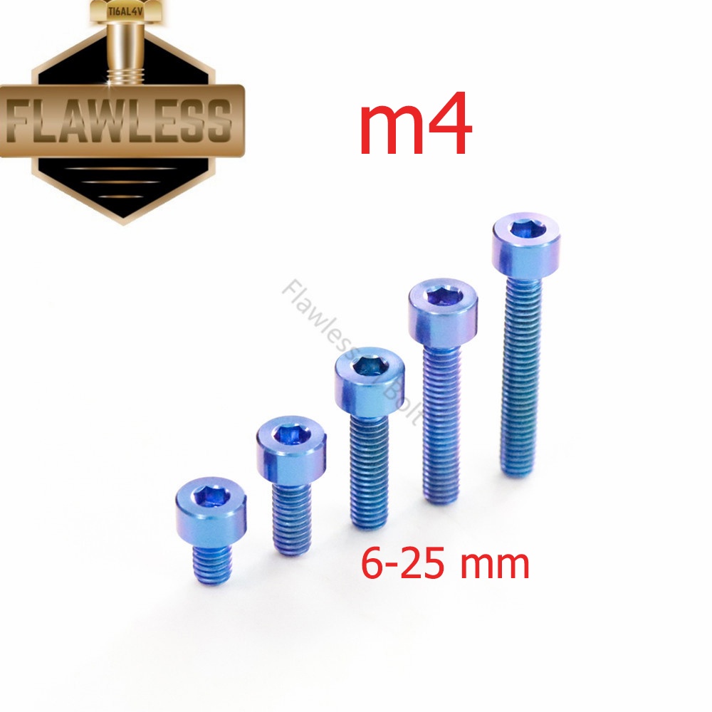 Bu Lông M4×6/10/15/20/25 Bằng Hợp Kim Titan Không Hoàn Hảo Cho Xe Scooter