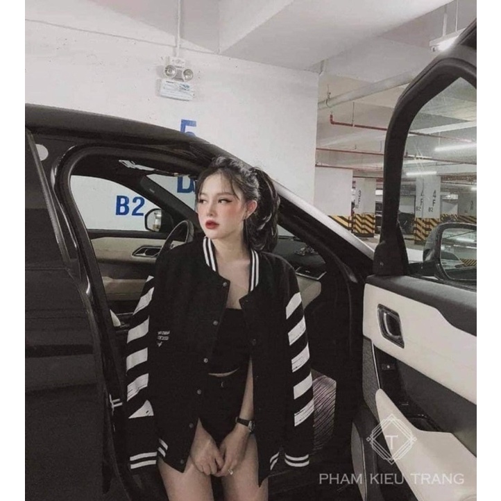 ÁO KHOÁC BOMBER OFF WHITE