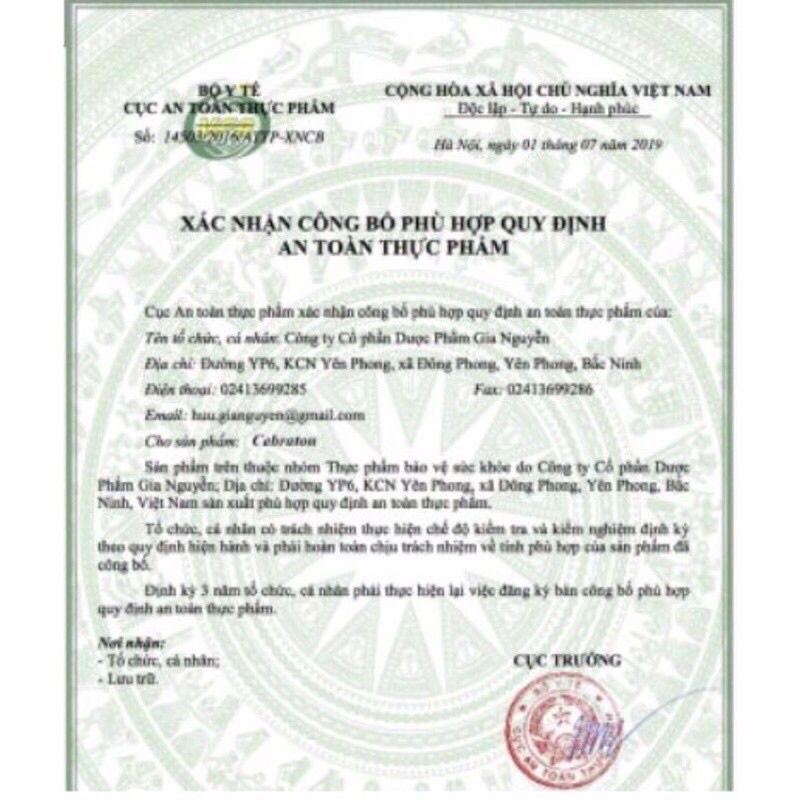 ✅ Cebraton Viên Uống Tăng Tuần Hoàn Máu Não(50 Viên)