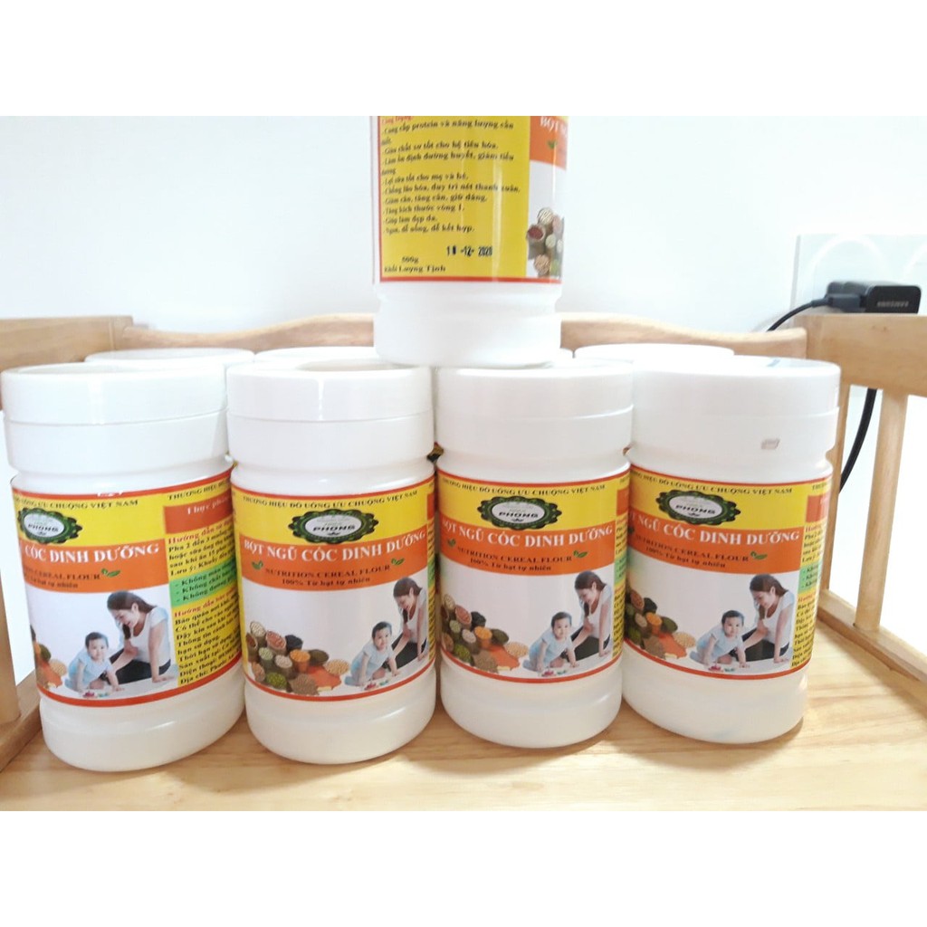 Bột Ngũ CốcTăng Cân Mix 6 Loại Hạt Dinh Dưỡng Cho Người Lớn, Trẻ Em 500 Gram