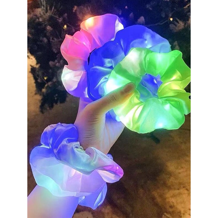 Thun cột tóc tích hợp đèn LED lấp lánh