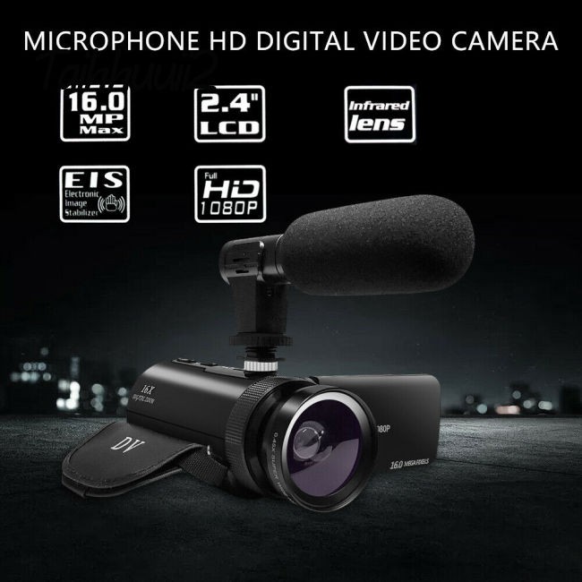 Huuii HD 1080P Digital Video Camera Camcorder W/Microphone Photography 16 Million Pixels