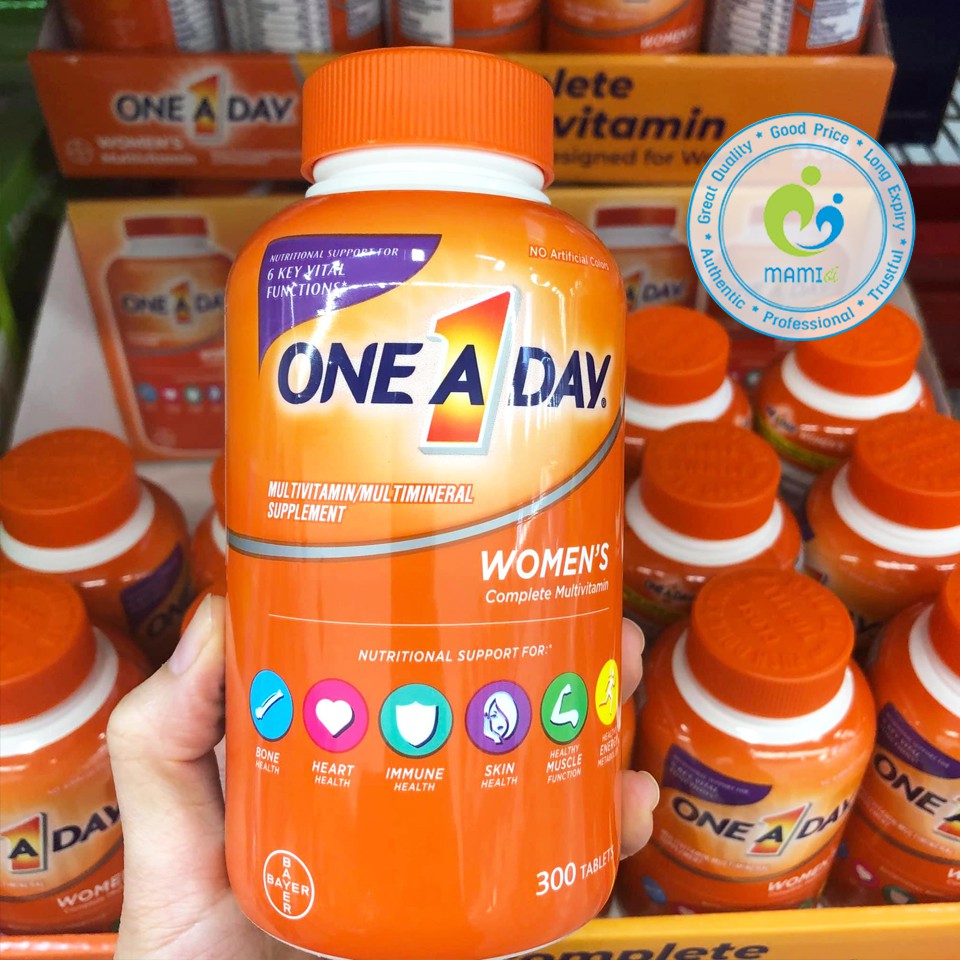 Vitamin tổng hợp (300v) tăng sinh lực, miễn dịch cho nam/nữ giới dưới 50 tuổi One A Day Men's/Women's Multivitamin, USA | BigBuy360 - bigbuy360.vn