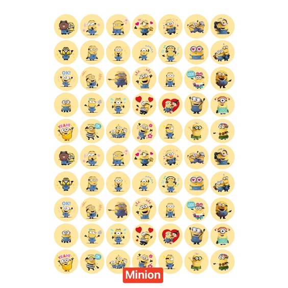 Sticker khen thưởng - mẫu Minion