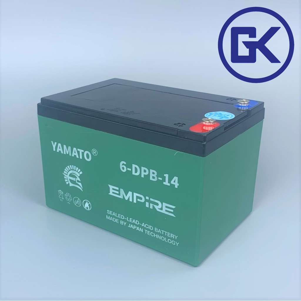 Ắc quy xe điện chất lượng cao YAMATO 6-DPB-14  (Xe 133M , Nijia , Asama , Giant , Yamaha , Sunra, ..