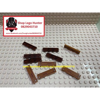 Lego part gạch Moc : Combo 5 thanh gỗ đóng đinh ( part 1 x 4 palte tile ) Màu nâu đậm , nâu nhạt