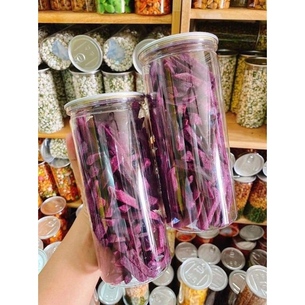 KHOAI LANG SỢI SẤY GIÒN MIX 2 VỊ LON PET 300GR