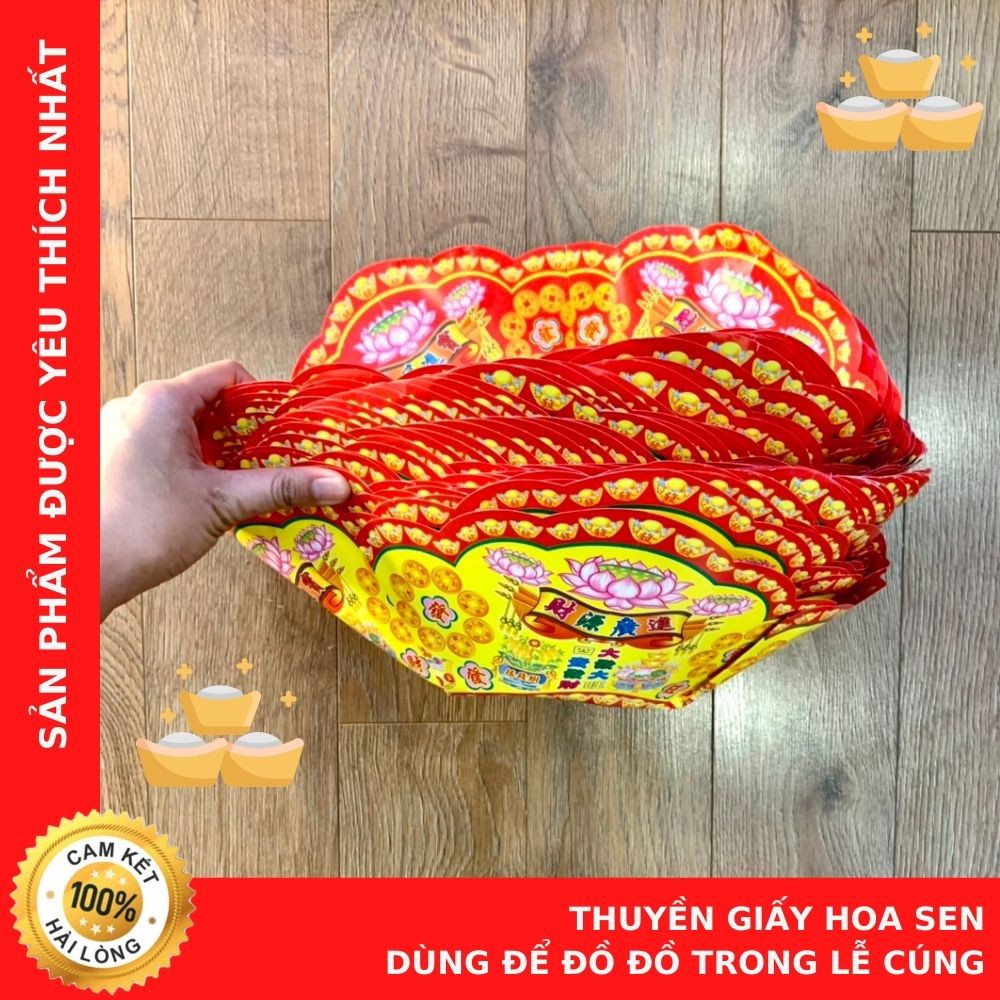 Thuyền Hoa Sen Đựng Đồ Cúng - Cửa Hàng Vàng Mã Chú Sa Di Hoan Hỉ