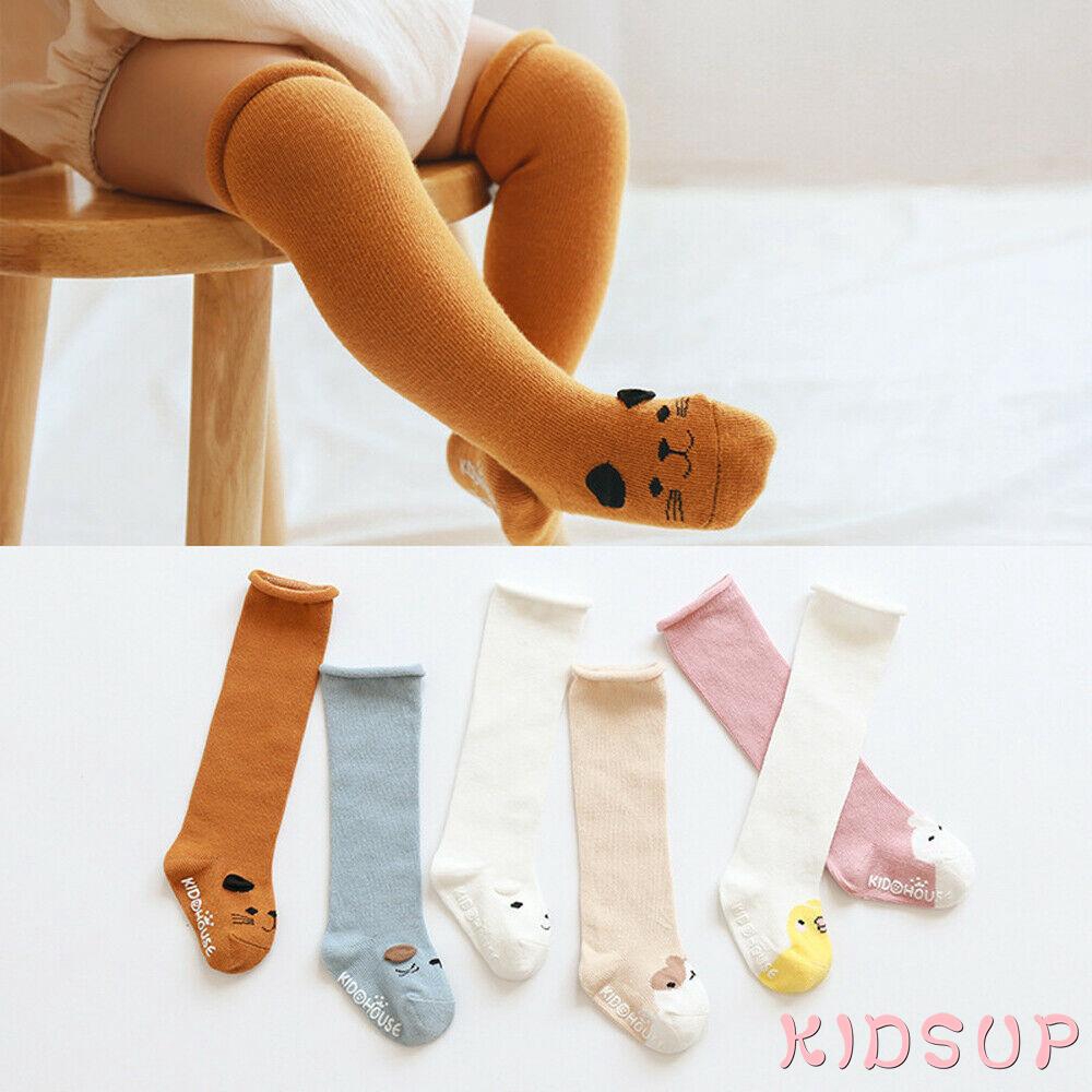 Vớ Cotton Dài Đến Đầu Gối Mềm Mại Đính Nơ Dễ Thương Cho Bé Gái 0-3 Tuổi