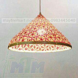 Chao đèn hình nón hoa văn
