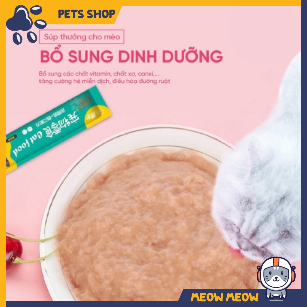 Súp thưởng cho mèo Catfood | Thanh 15g | Súp thưởng dinh dưỡng dành cho mèo.