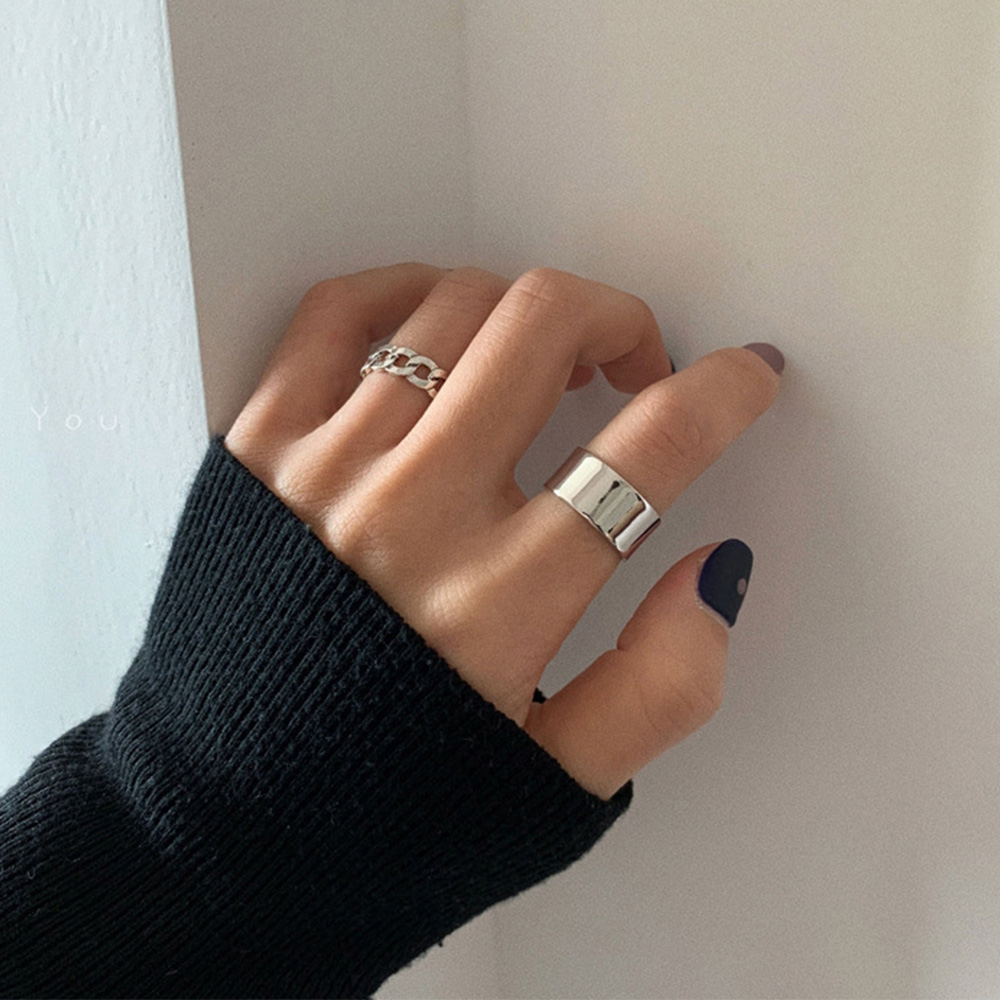 Set 3 nhẫn kim loại phong cách cổ điển thời trang dành cho nữ