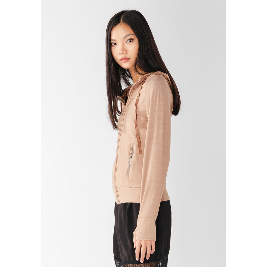 [Mã WABRWA8 giảm 15% đơn 99k] Áo khoác nữ slim 4 túi dây kéo Phúc An 4044 màu ca cao | BigBuy360 - bigbuy360.vn