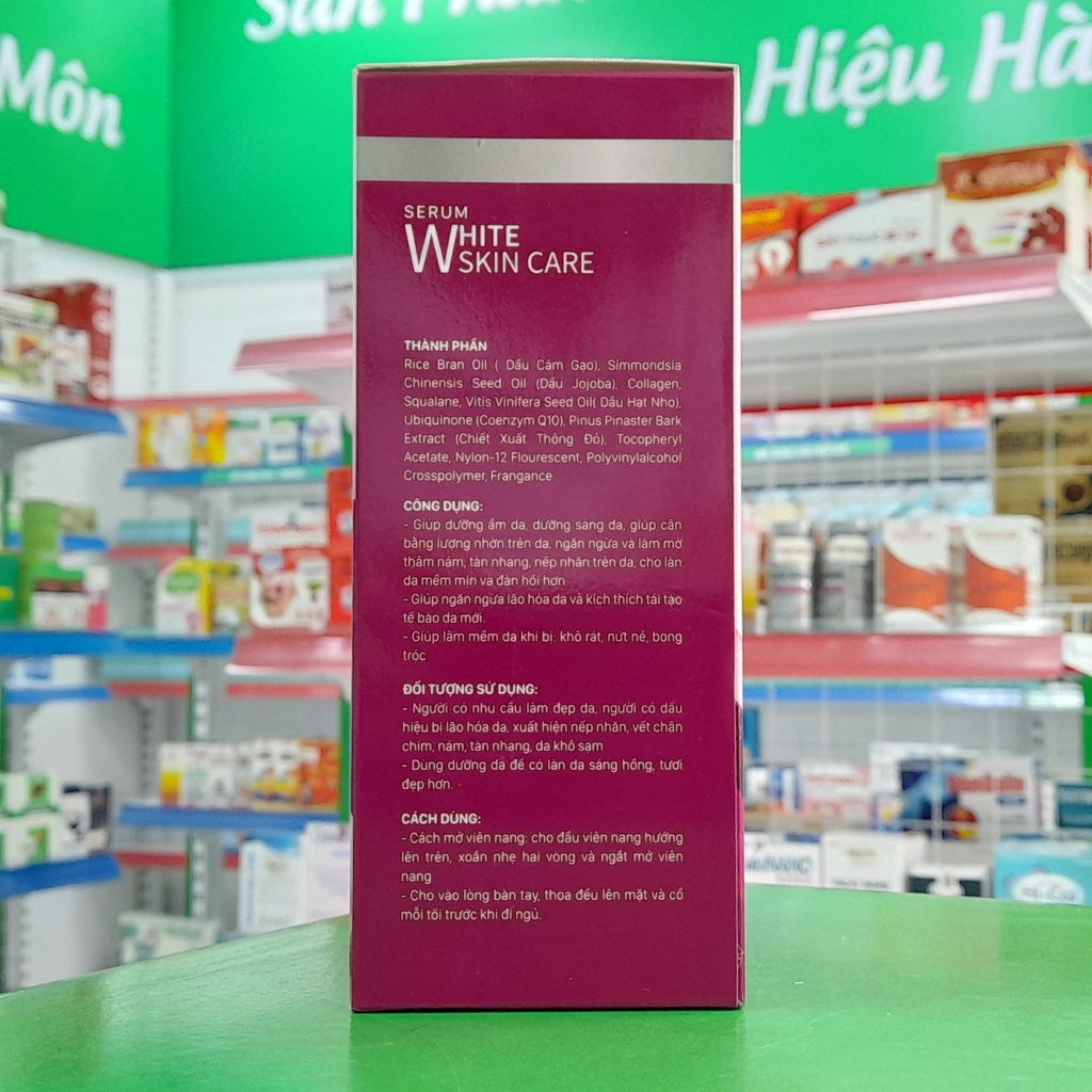Serum White Skin Care, Hỗ trợ ngăn ngừa làm mờ các vết thâm nám, sạm da, tàn nhang, nếp nhăn, tăng tính đàn hồi cho da