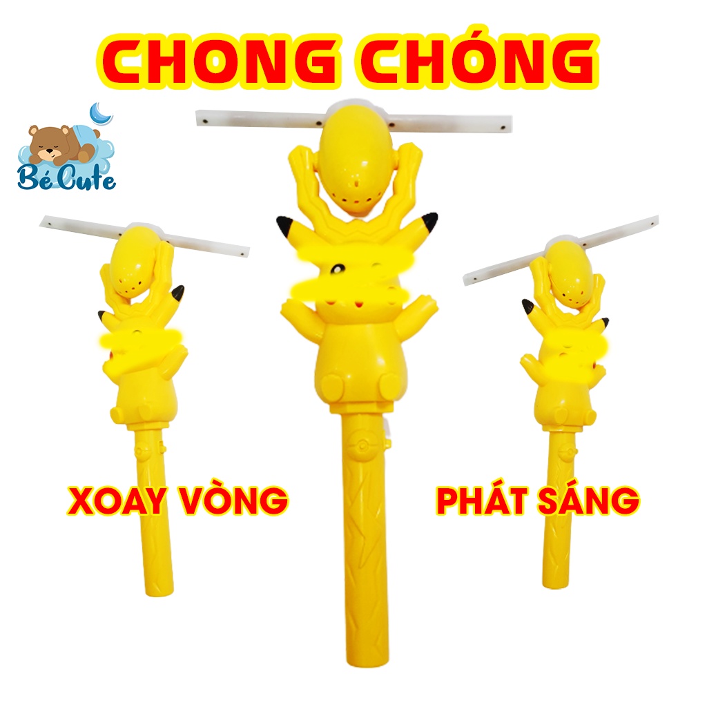 Đồ Chơi Chong Chóng Ngoài Trời Cho Bé Cây Que Phát Sáng 069-1 Hình Chuột Vàng Xoay 360 Độ Vui Nhộn