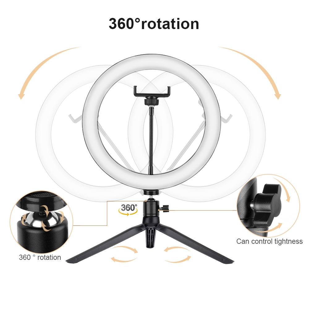 Đèn Led Tròn 26cm Hỗ Trợ Chụp Ảnh
