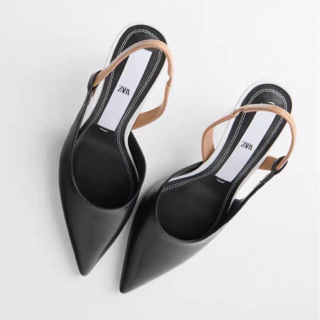 (ORDER) Giày cao gót Z.A.R.A. 7cm da mềm BIG SIZE 35-42 - Ảnh thật