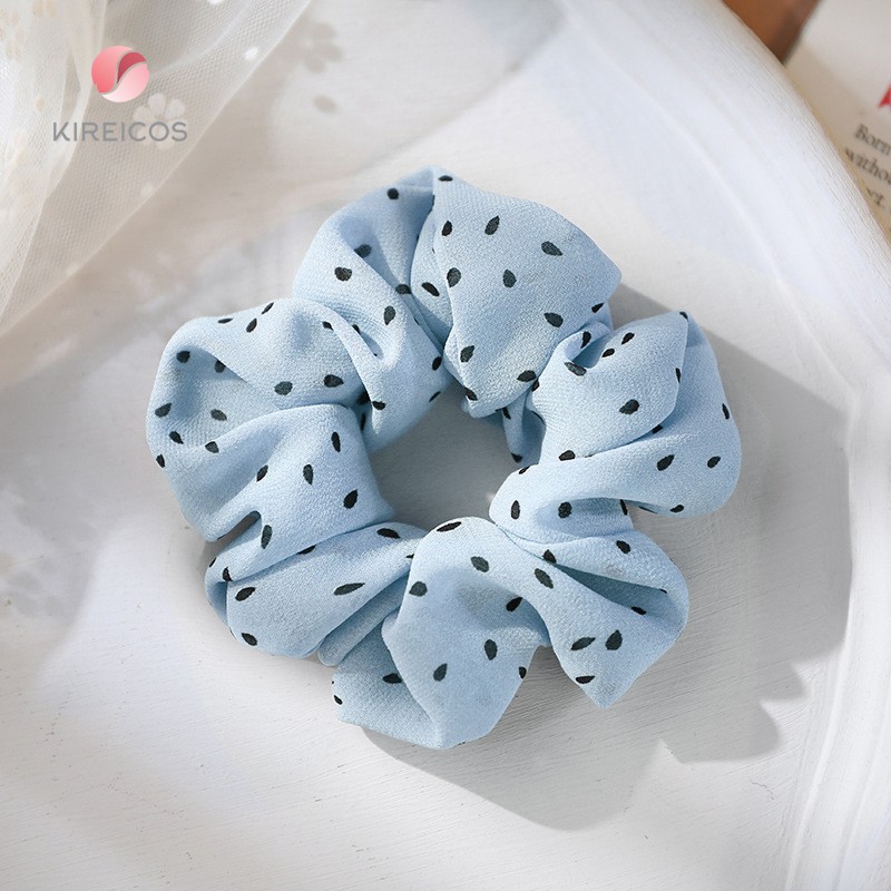 Bèo Cột Tóc Scrunchies Loại Trung In hình chấm bi Hot Trend Hàn Quốc CT0038