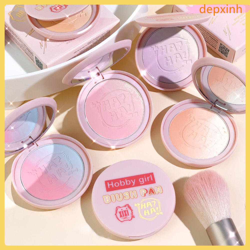 Xixi 3 Màu Gradient Blush Palette Sáng Da Phấn Má Hồng Tím Tự Nhiên Phù Hợp Với Phấn Má Hồng