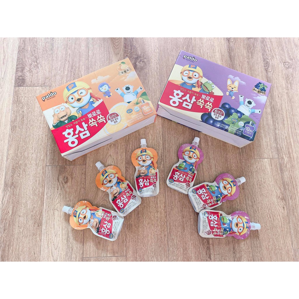[TRANG ANH KOREA]  NƯỚC SÂM 100ML PALDO PORORO (ĐỦ VỊ)