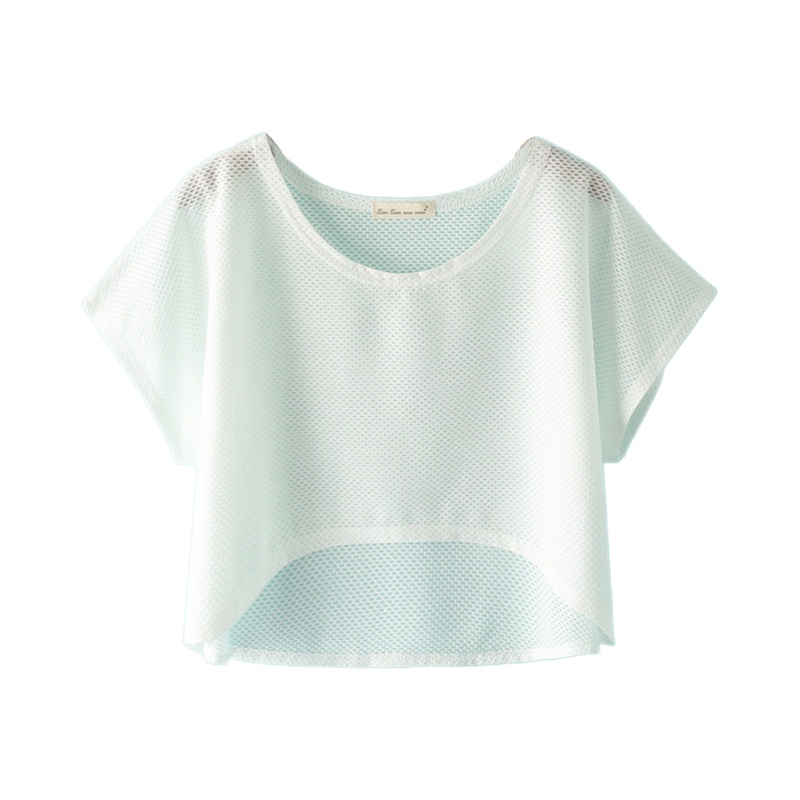 Áo Crop Top Đan Móc Tay Ngắn Dáng Rộng Phối Ren Rỗng Họa Tiết Hình Học 10MK Dành Cho Bạn Nữ Mặc Khi Đi Biển