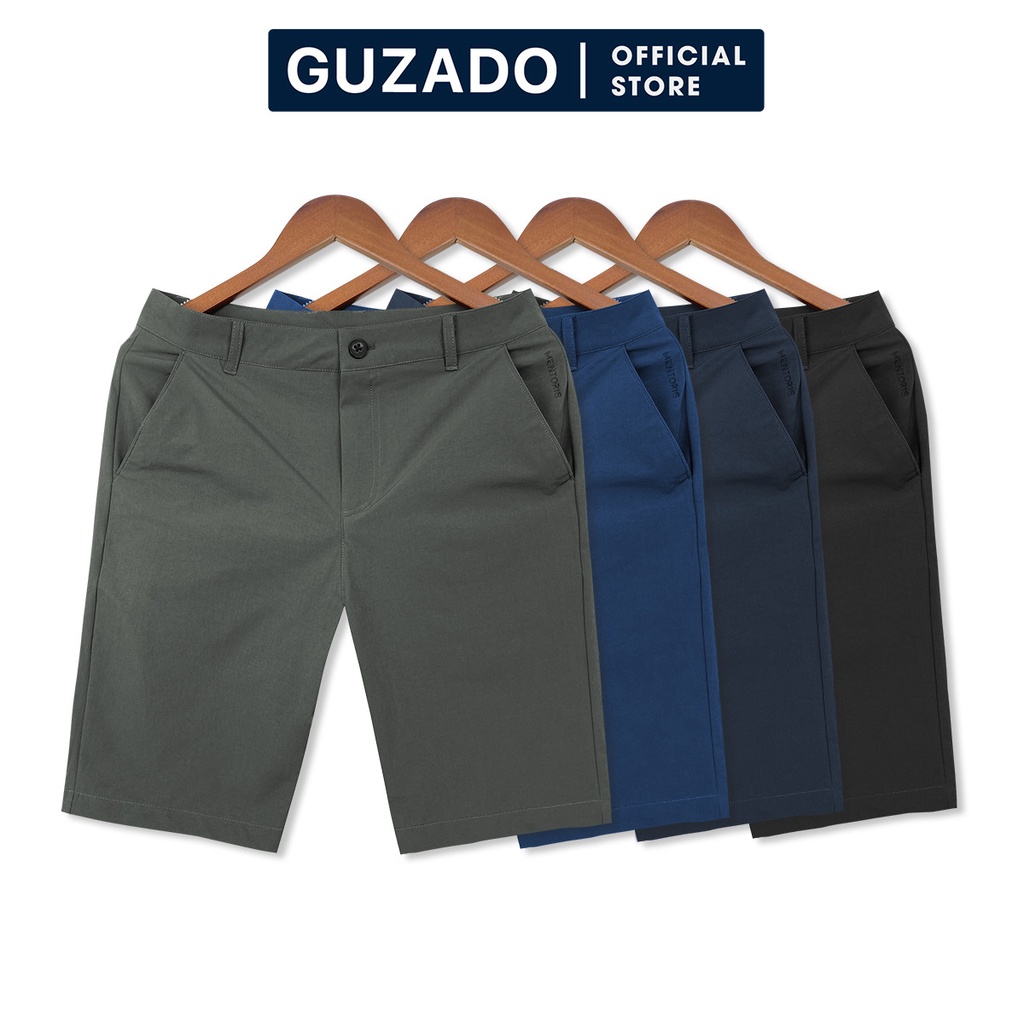 Quần đùi nam Guzado Vải Gió Thể Thao Cao Cấp,Co Giãn Vận Động Thoải Mái,Có Cạp Cúc MSC2216