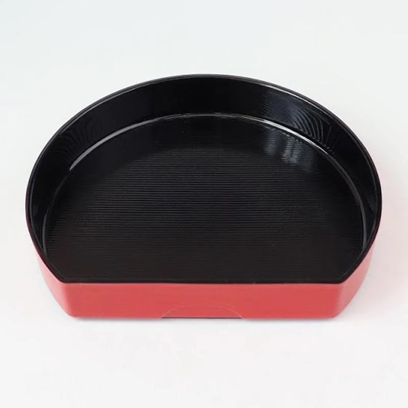 Daiso Đĩa Sushi Bán Nguyệt Half Moon Sushi Plate Red 20.5Cm