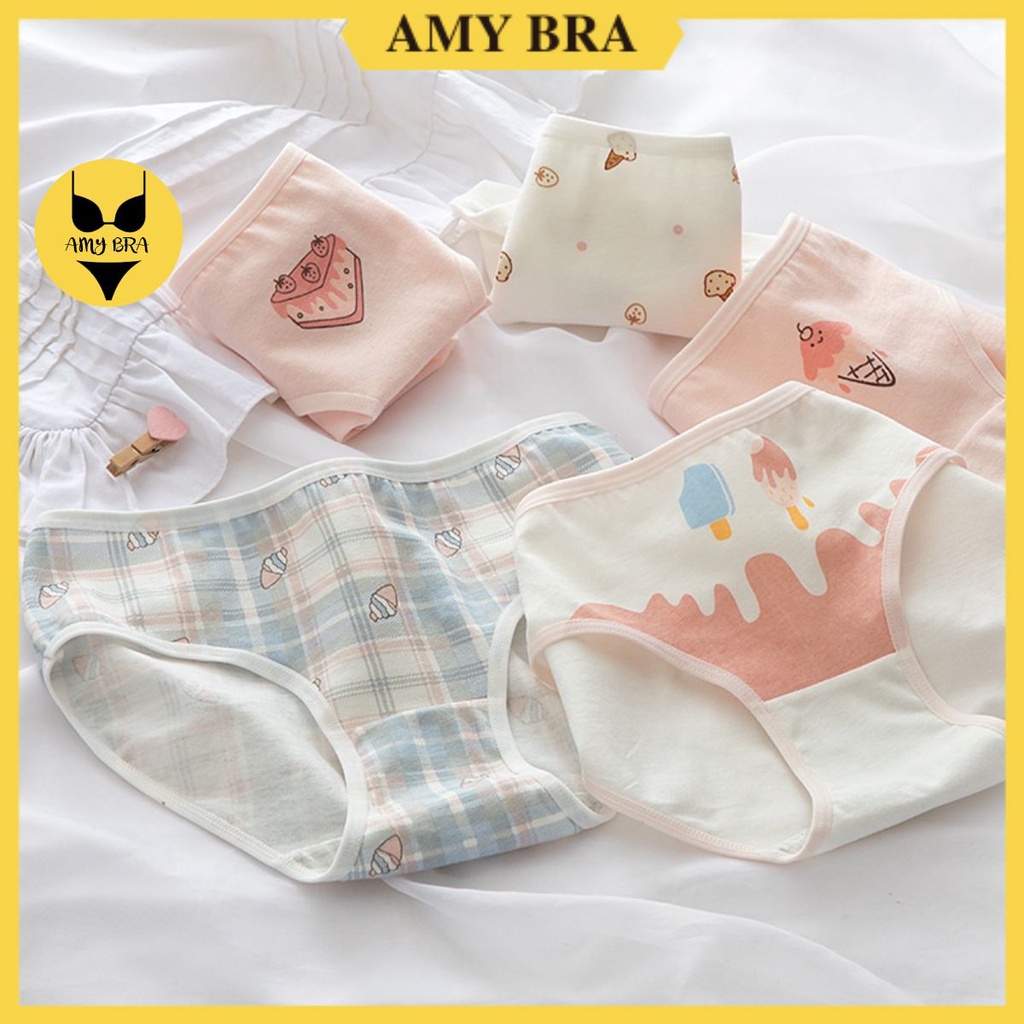 Quần Lót Nữ Đáng Yêu - Quần Lót Cotton Kháng Khuẩn, Thoát Khí AMYBRA L211
