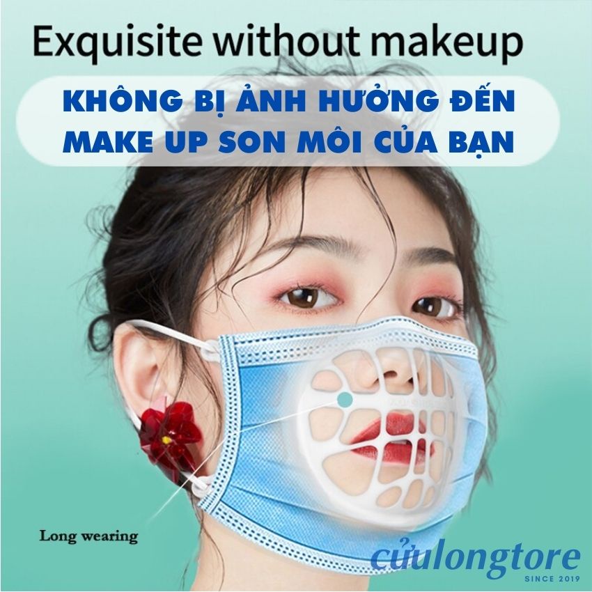 Giá Đỡ Mặt Nạ Móc Treo Khẩu Trang 3D Silicon mềm giúp kháng khuẩn thông khí dễ thở hơn khi đeo kiểu dáng hàn quốc