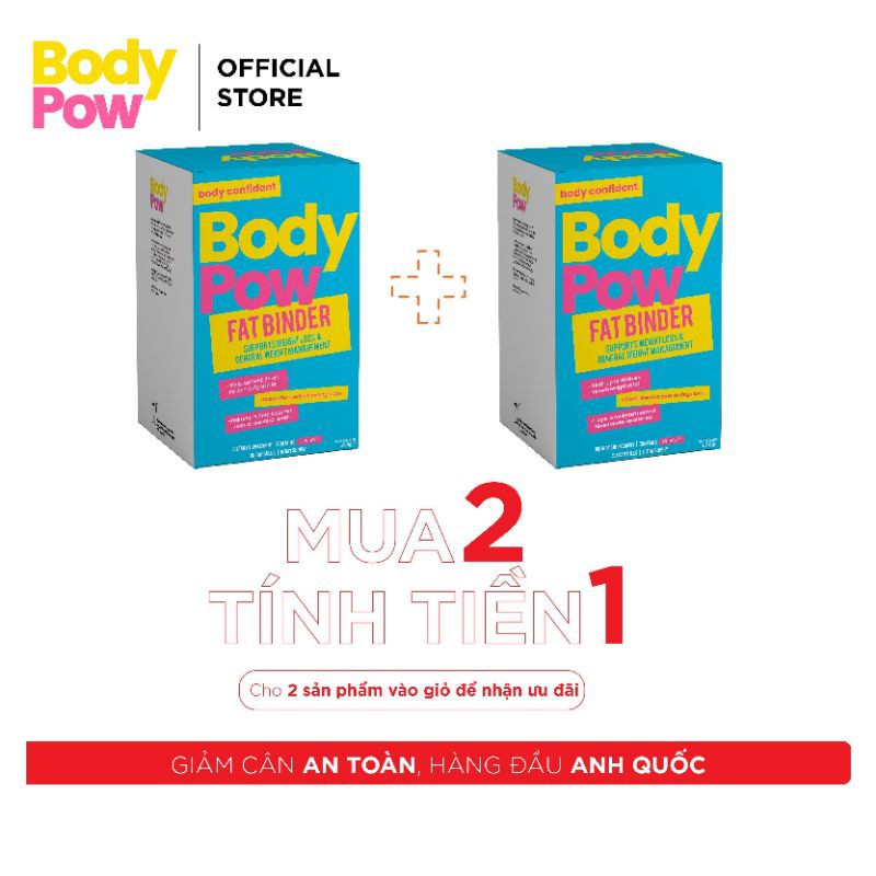 Giảm Cân Body Pow Fat Binder (90 Viên / hop), viên uống giảm béo cho chế độ ăn nhiều dầu mỡ