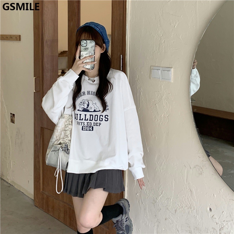 Áo Sweater Mỏng In Hình Dễ Thương Mùa Thu Hàn Quốc