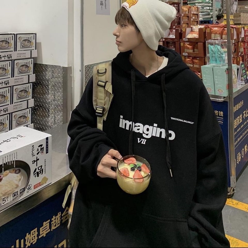 Áo Hoodie “ imagine “ chất Nỉ Bông mịn ấm form rộng Unisex Nam/ Nữ [Ảnh thât bởi Chilif] | BigBuy360 - bigbuy360.vn