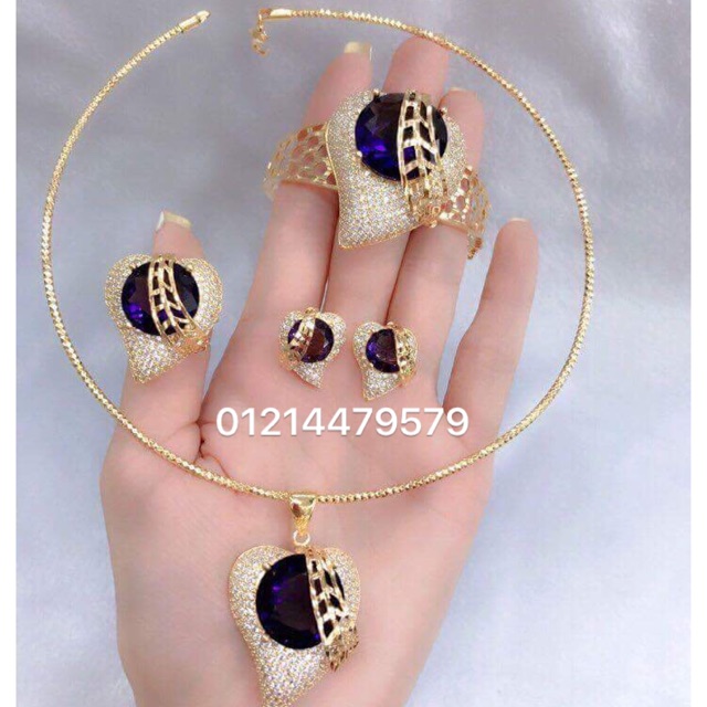 Bộ trang sức xi mạ vàng 18k cao cấp X45 Phát Lộc