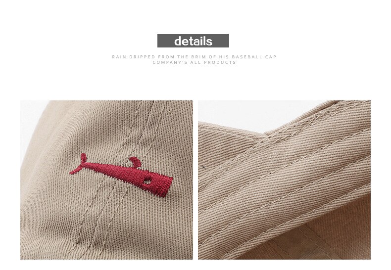 Mũ Lưỡi Trai Unisex Thêu Hình Con Cá Phong Cách Retro