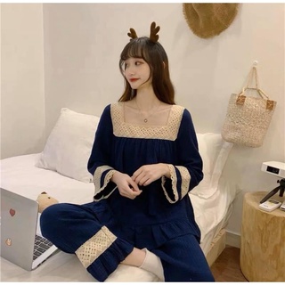 ⚡️BÁN SỈ⚡️Bộ đồ ngủ phối ren 2 màu