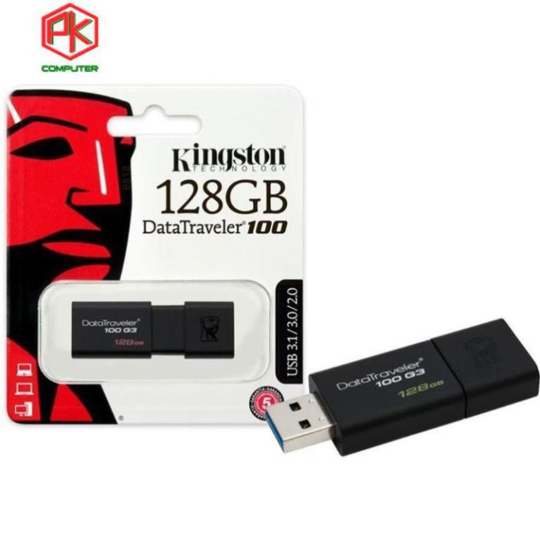 USB 3.0 128GB Kingston DT100G3/128GB  Hàng Chính Hãng