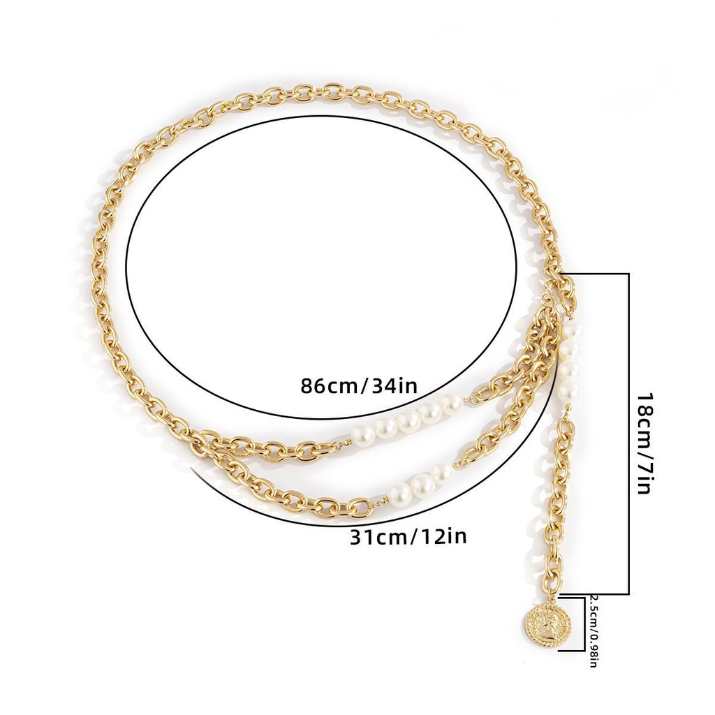 Thắt Lưng Đính Ngọc Trai Giả Thời Trang Cho Nữ