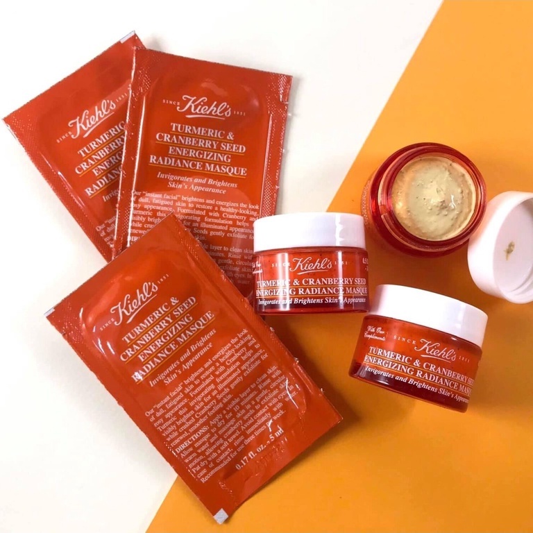 Sample Mặt Nạ Nghệ Ngừa Mụn Kiehl’s Turmeric &amp; Cranberry Seed Energizing Radiance Masque 5ml