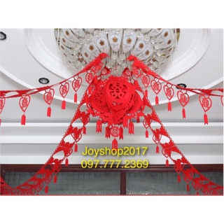 Set Hoa Đăng treo tráng trí cưới - Hỷ Tim Đào