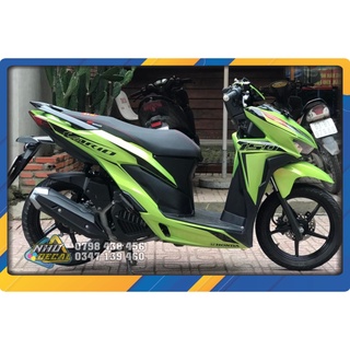 Tem rời chỉ Đen xe Vario xanh/ vàng / đỏ