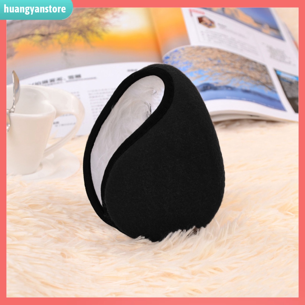 HY| Unisex Black Earmuff Winter Ear Muff Wrap Band Warmer Grip Earlap Gift
