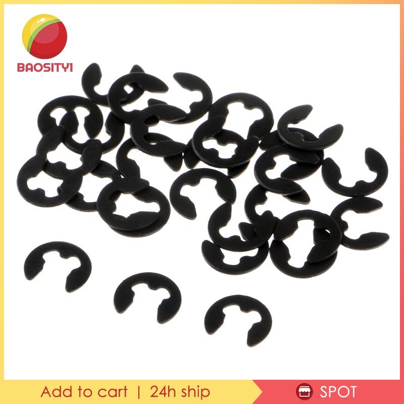 Bộ 30 Kẹp 02037 E-Clip 2.5mm Cho Mô Hình Xe Điều Khiển Từ Xa HSP 1 / 10