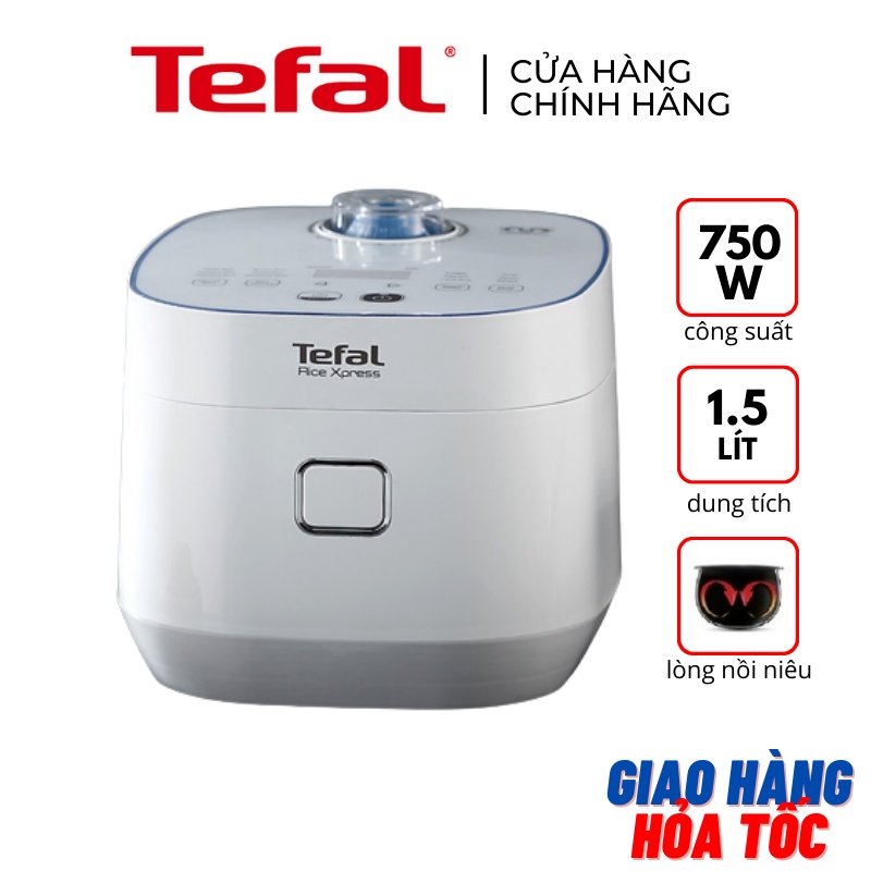 [Mã ELHA22 giảm 6% đơn 300K] Nồi cơm điện cao tần 1.5 lít Fuzzy Express Tefal RK522168 750W - Hàng chính hãng