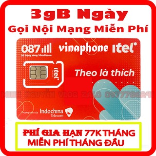 Sim 4g vinaphone itel 3gb ngày miễn phí tháng đầu lên mạng nghe gọi