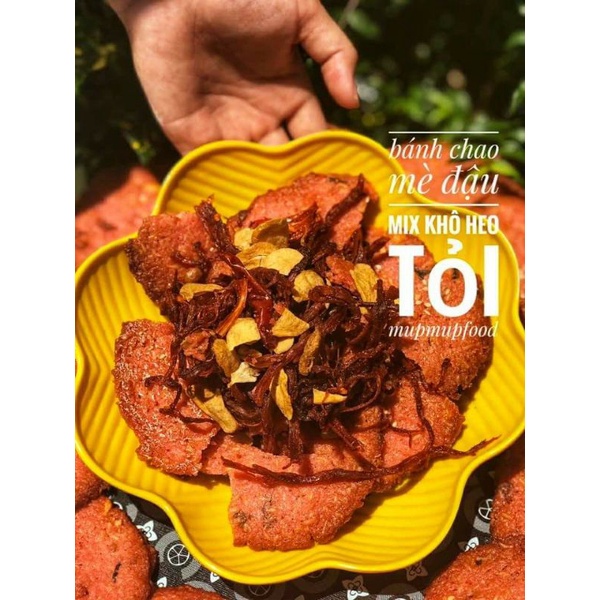 Bánh chao mix khô heo cháy tỏi 500g