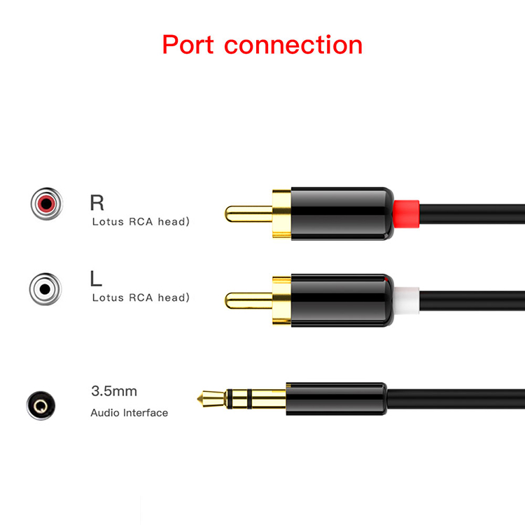 Bộ Khuếch Đại Âm Thanh Chuyển Đổi Từ 1 Đầu Cắm Sang 2 Giắc Cắm 3.5mm Rca Cho Điện Thoại / Máy Tính